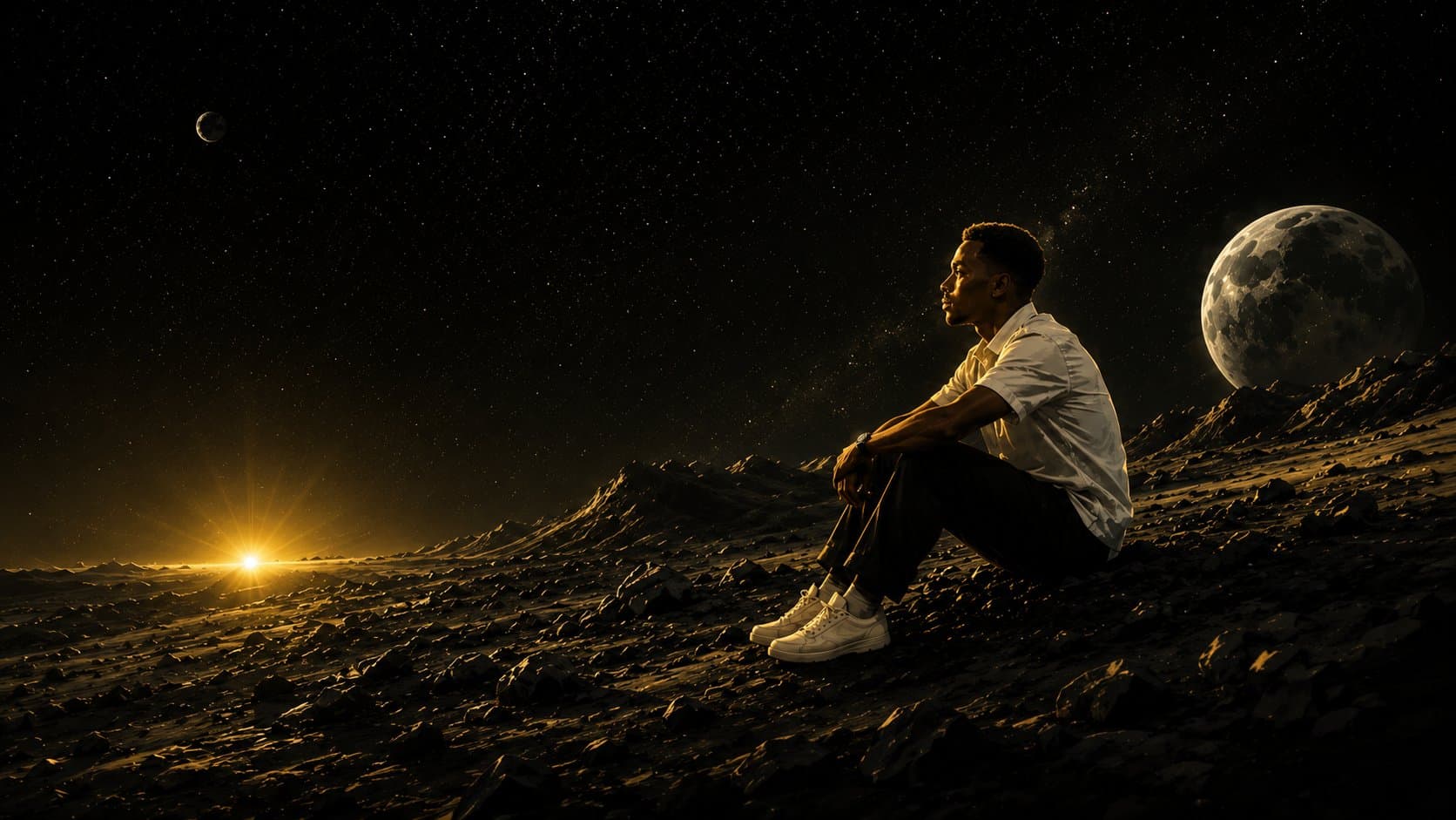 Darren on lunar surface